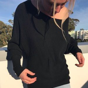 Love Stitch Black Sweater